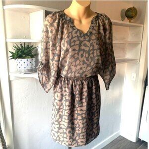 Express Leopard Print Mini Dress - Brown and Black